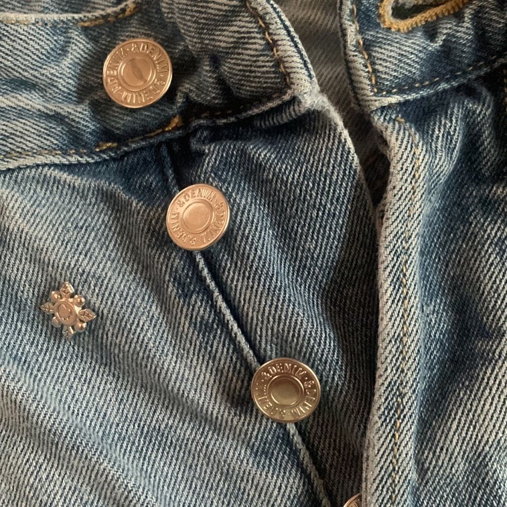 &Denim Women’s Jeans Silver Studs High Waisted 27 X 28 - Picture 4 of 11